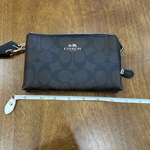 Coach Dark Brown Leather Pouch